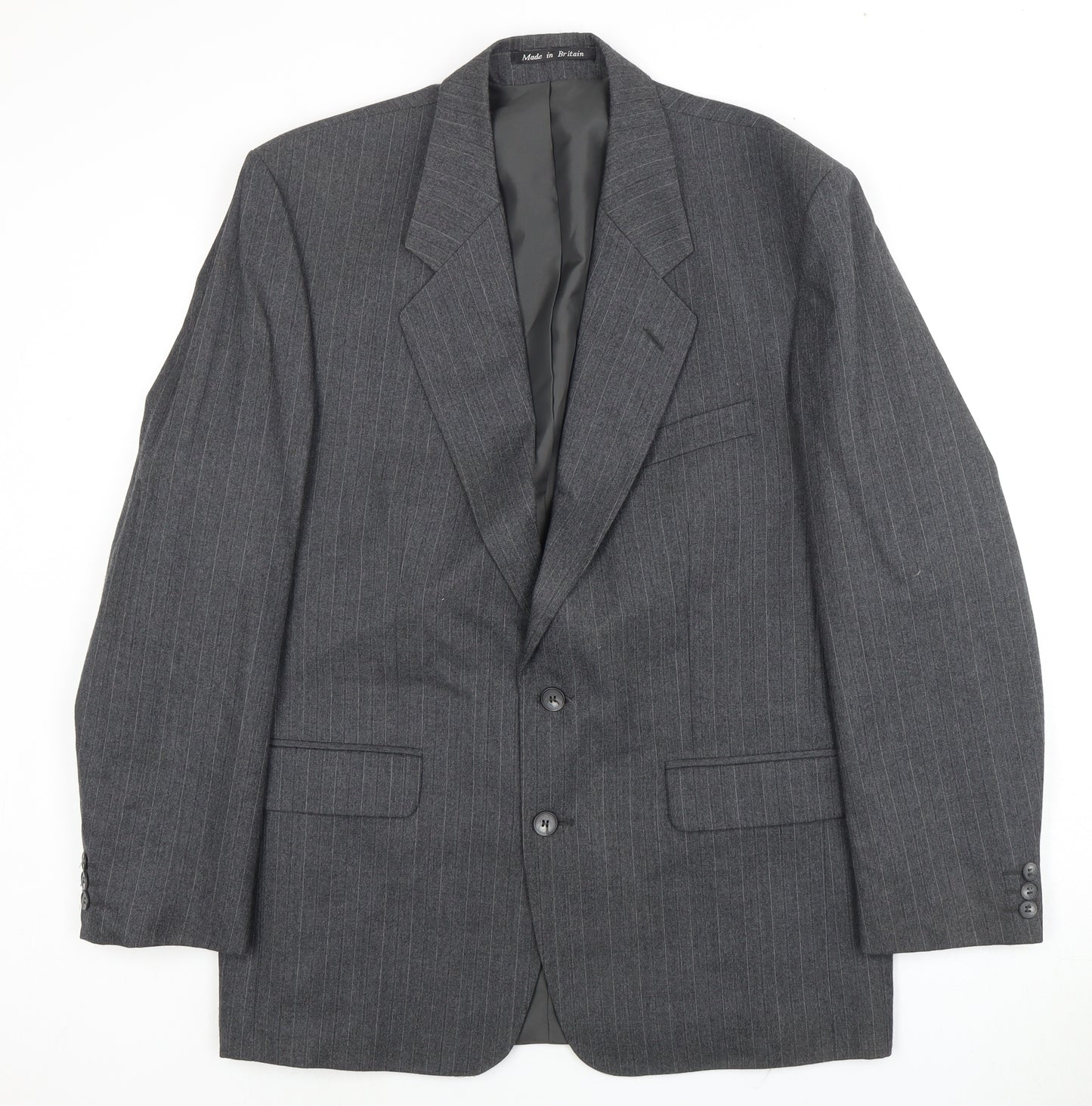 Dunn & Co Men's Grey Blazer 42 Classic Striped Jacket