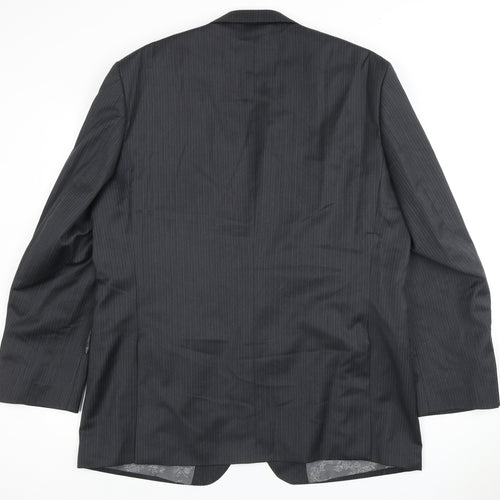 Pierre Cardin Men's Grey Striped Blazer 44R Business Formal