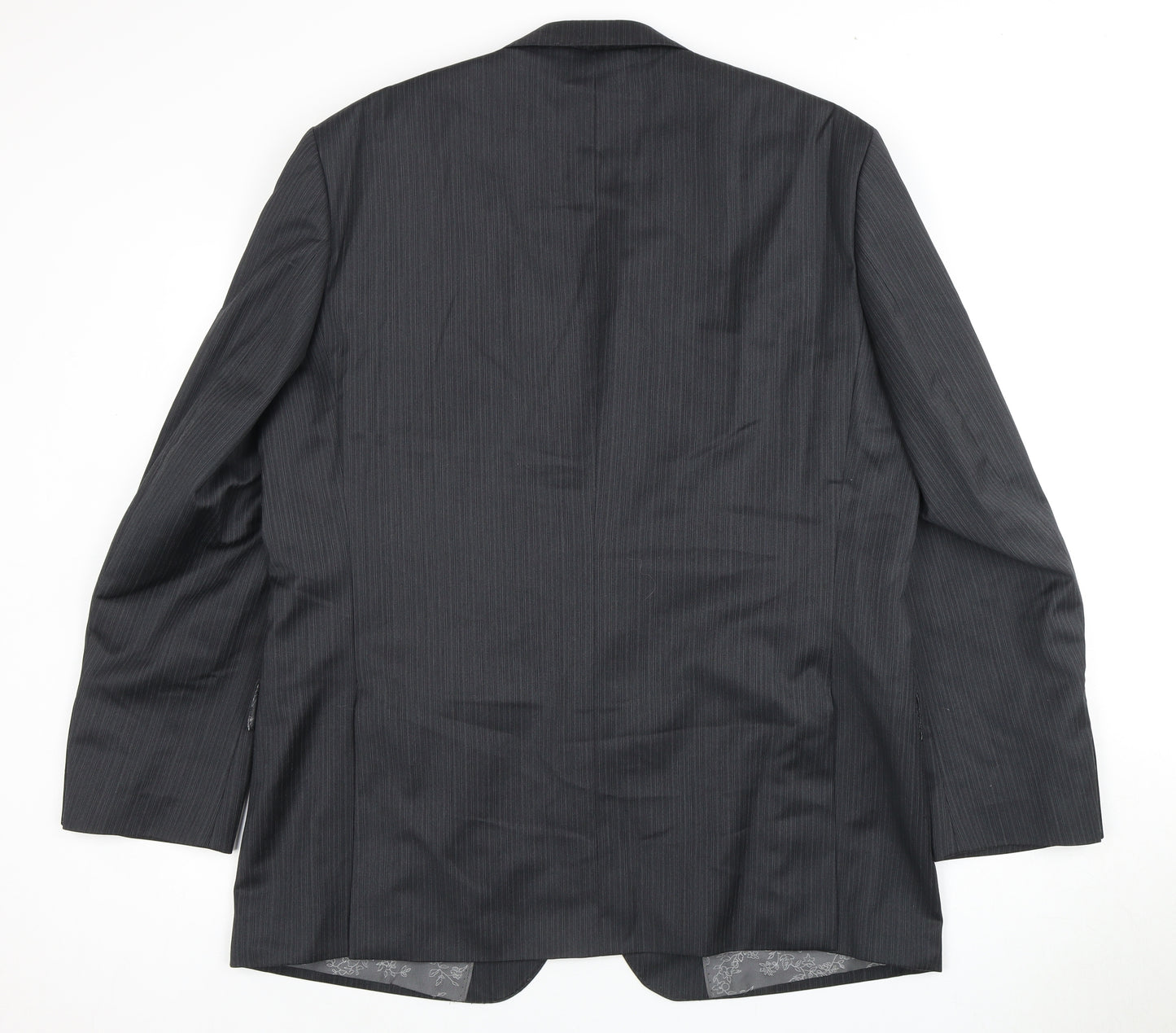 Pierre Cardin Men's Grey Striped Blazer 44R Business Formal