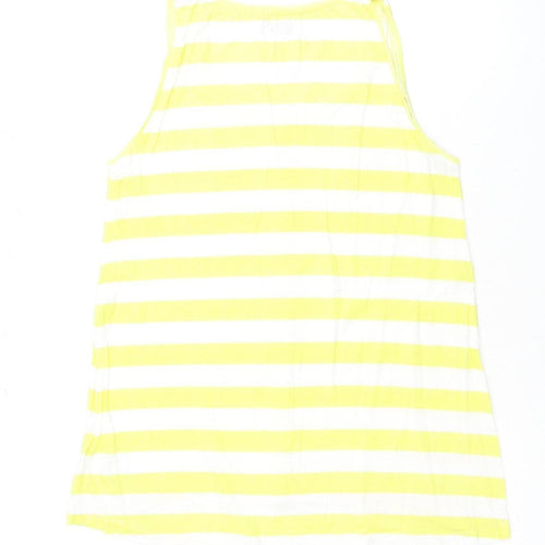 Jacqueline de Yong Women's Yellow Striped Tank, Small