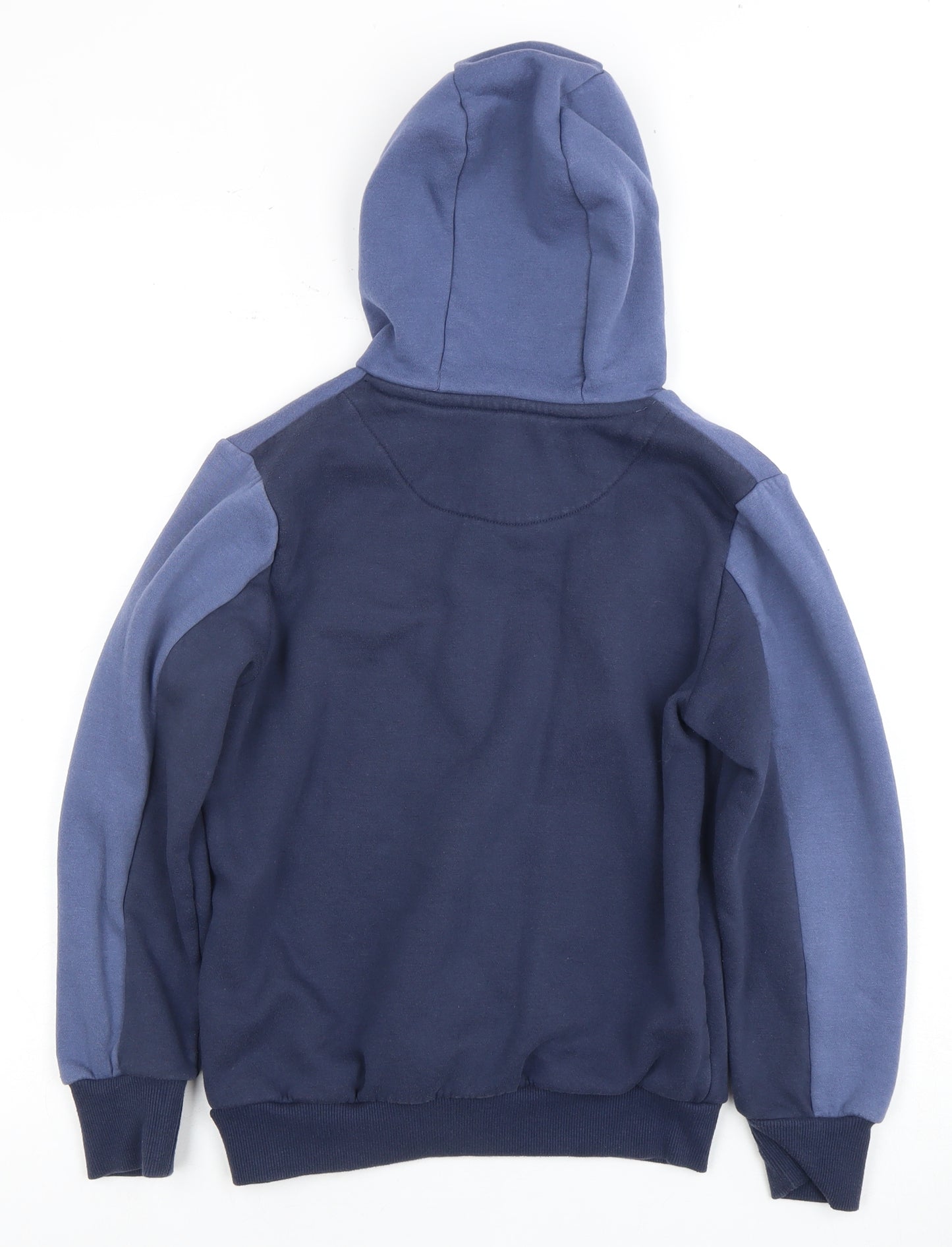 McKenzie Boys Blue Pullover Hoodie M Logo Colourblock Style