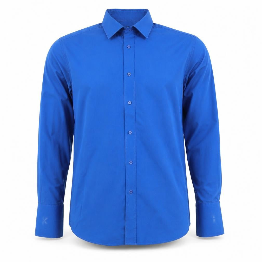 Dehavilland Men's Blue Long Sleeve Dress Shirt 42