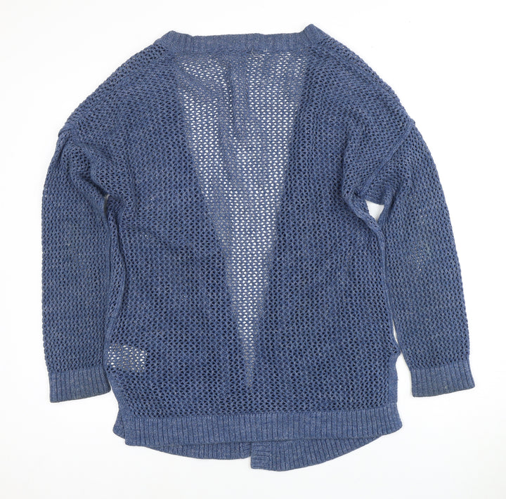 Gap Women's Blue Open-Knit Cardigan S