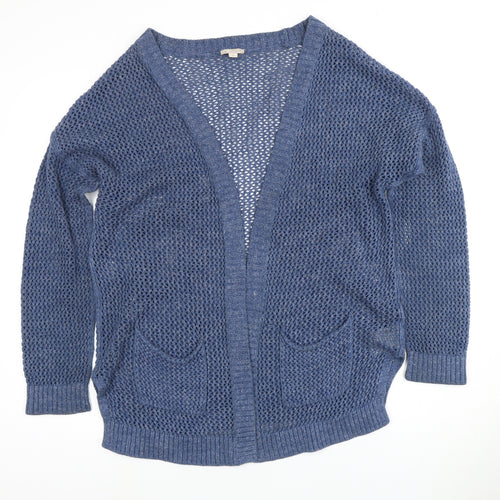 Gap Women's Blue Open-Knit Cardigan S