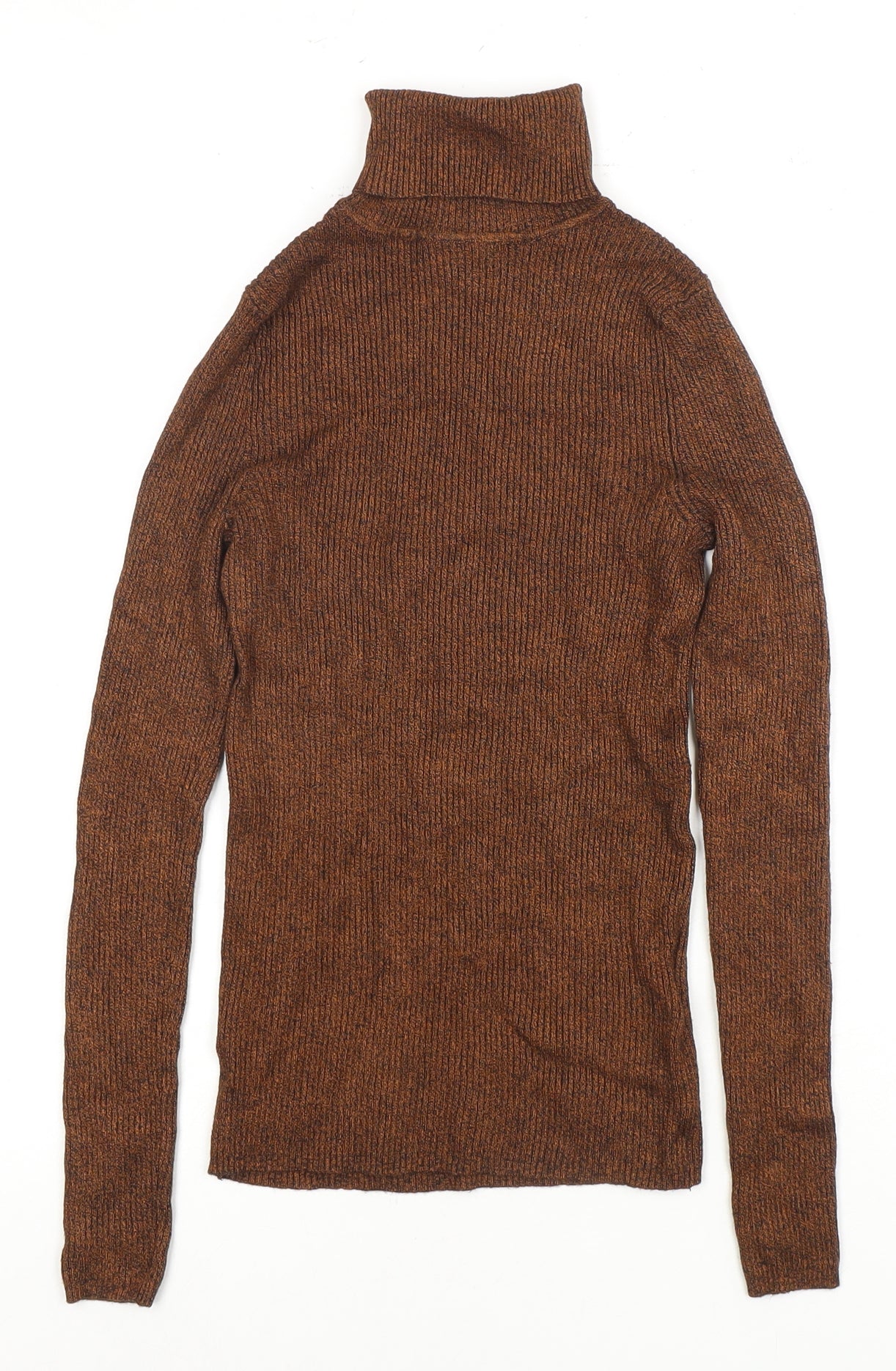 Marks and Spencer Women's Brown High Neck Knit Blouse
