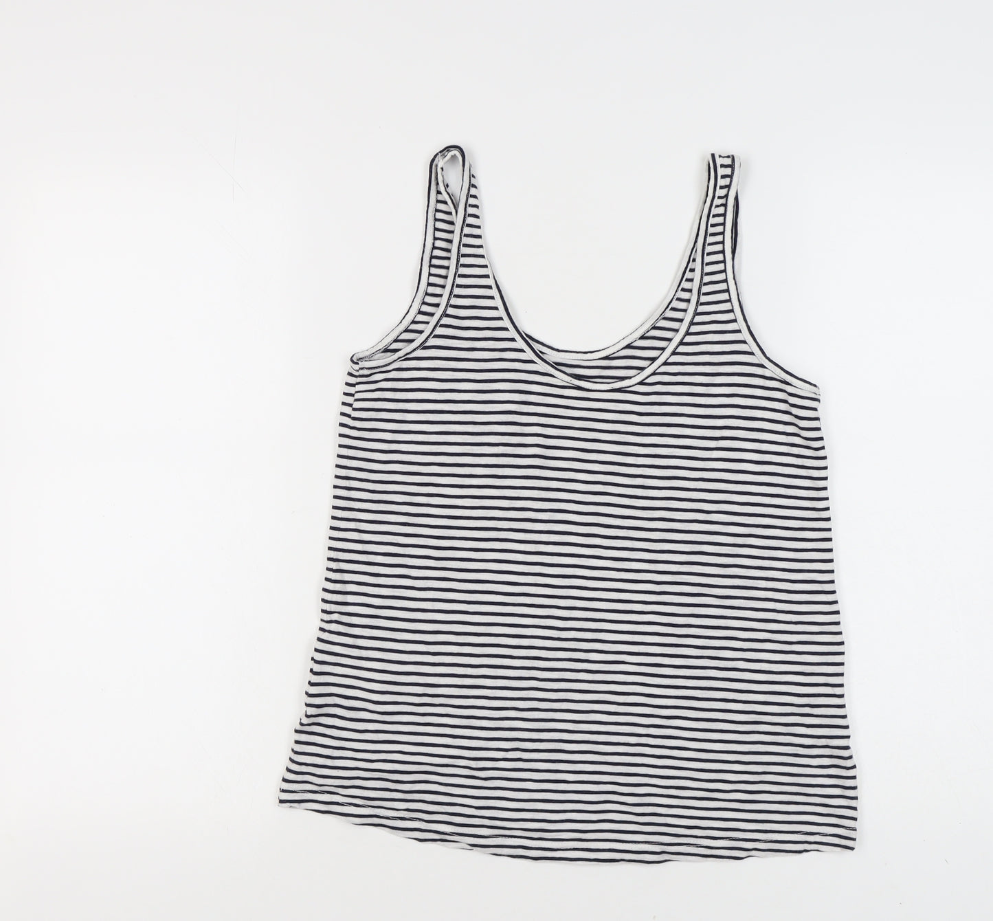 Superdry Women's Striped Tank Top Black Size 8 Casual Summer