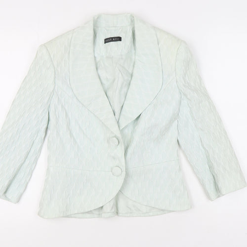 Alex & Co. Green Women's Blazer, Size 12, Shawl Lapel