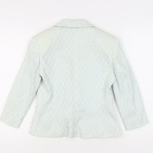 Alex & Co. Green Women's Blazer, Size 12, Shawl Lapel
