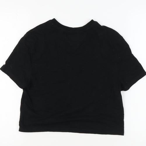 Tommy Jeans Black Cropped Unisex T-Shirt XS
