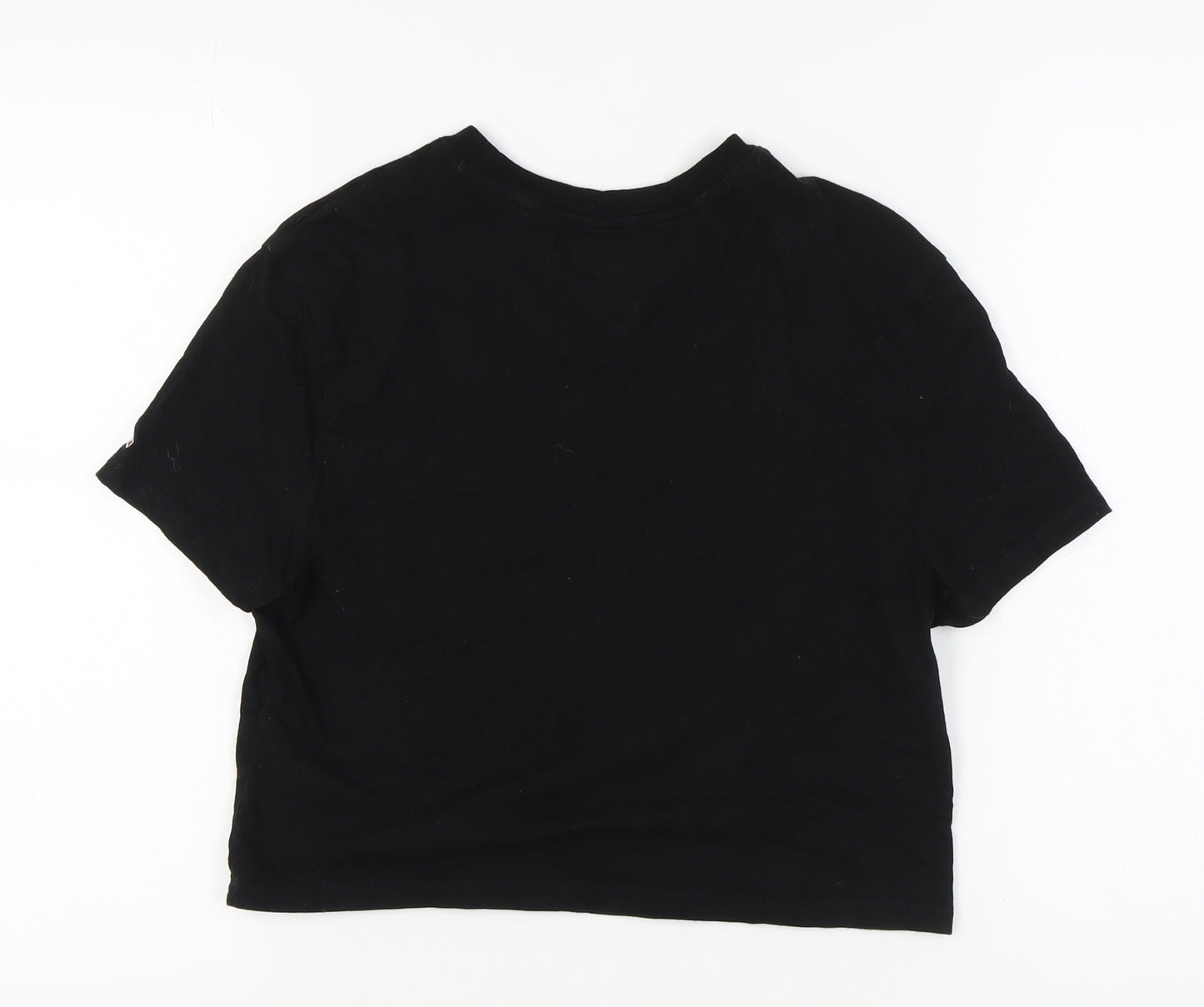 Tommy Jeans Black Cropped Unisex T-Shirt XS