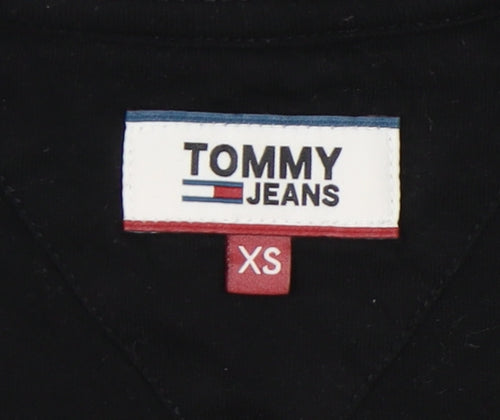 Tommy Jeans Black Cropped Unisex T-Shirt XS