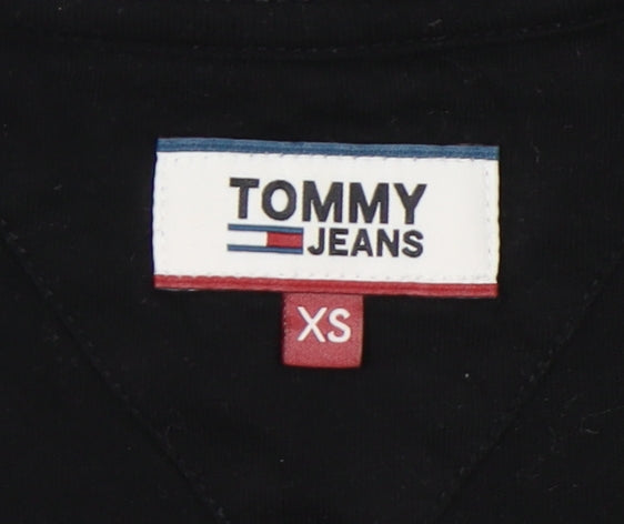 Tommy Jeans Black Cropped Unisex T-Shirt XS