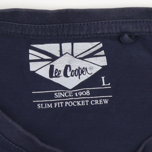 Lee Cooper Men’s Blue Slim Fit T-Shirt, Size L