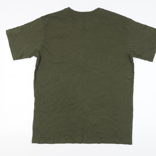 Weird Fish Men's Green Graphic T-Shirt, Size L, Limited Edition
