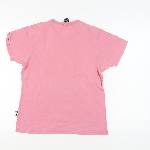 Weiss Women's Pink Cotton T-Shirt, Size L, Casual