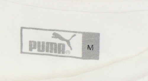 Puma Women's White Heart T-Shirt M - Casual Comfort
