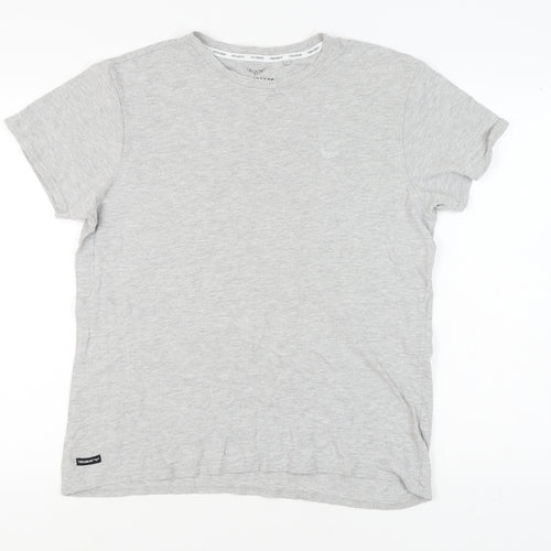 Threadbare Men's Grey T-Shirt, Size L, Short Sleeve Crew Neck