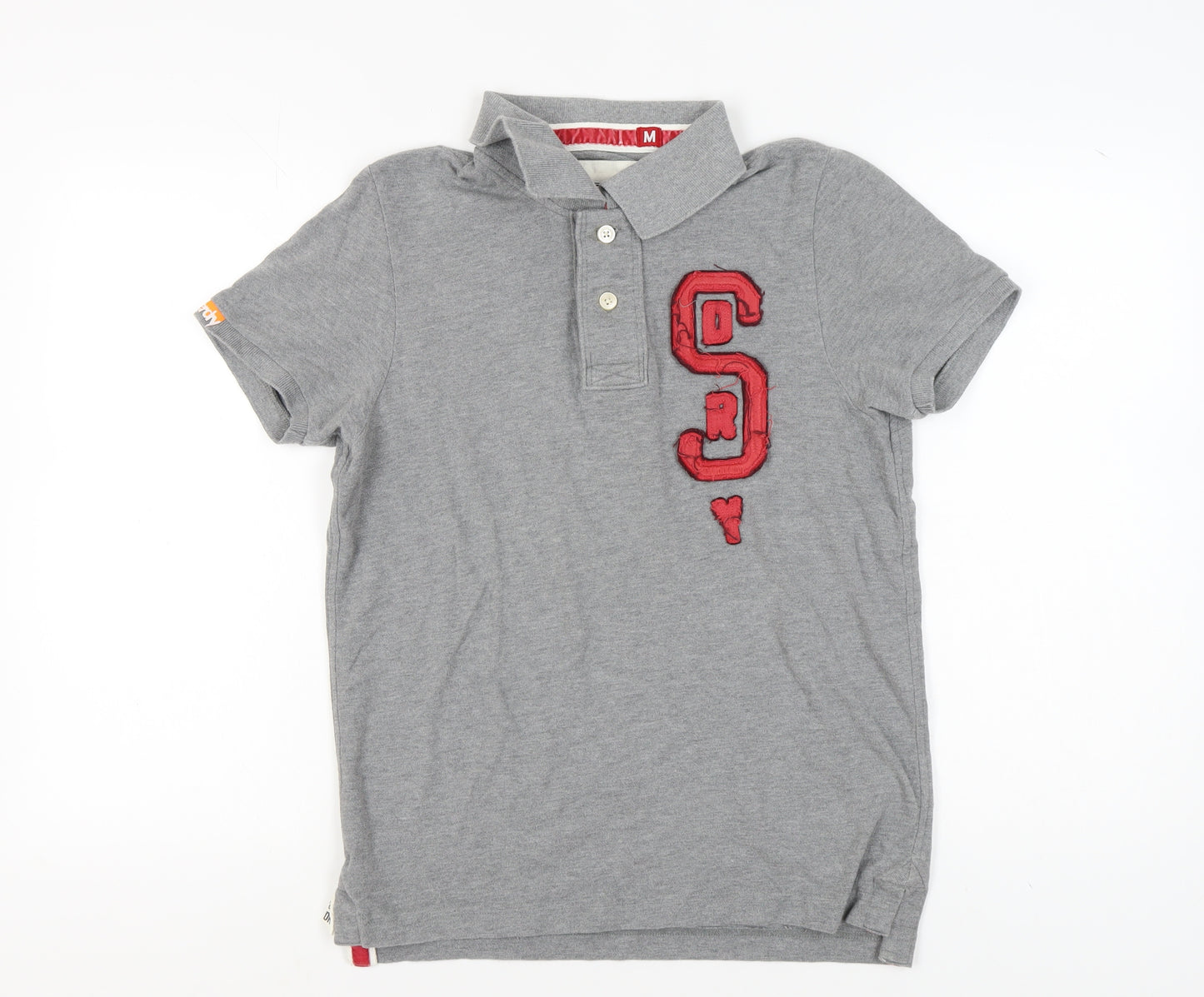 Superdry Men's Grey Polo Shirt M Short Sleeve