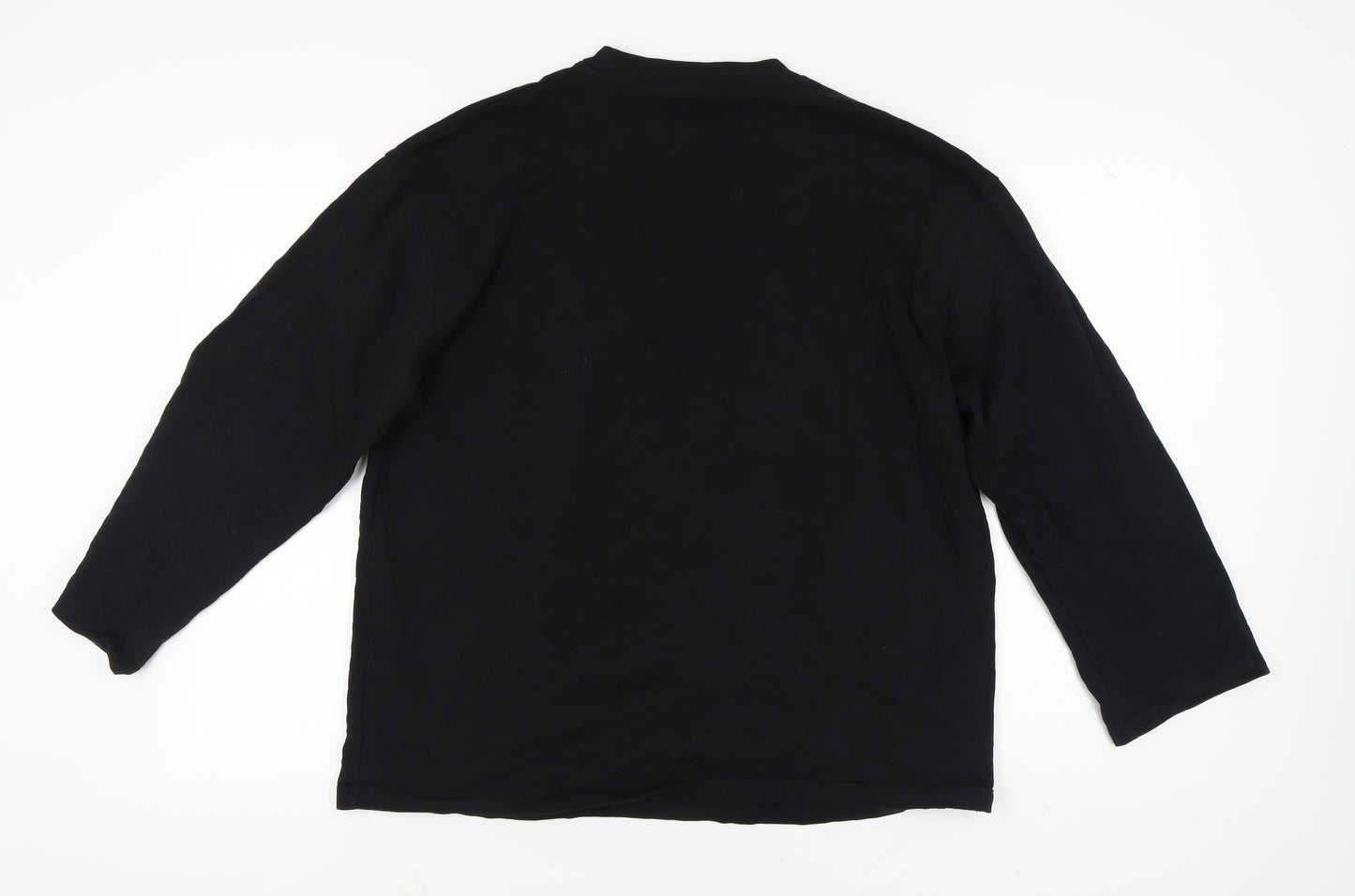 ASOS DESIGN Black Graphic T-Shirt, Size 14, Long Sleeve