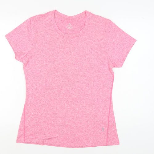 icyzone Women's Pink T-Shirt, L, Athletic Fit, Gym Ready
