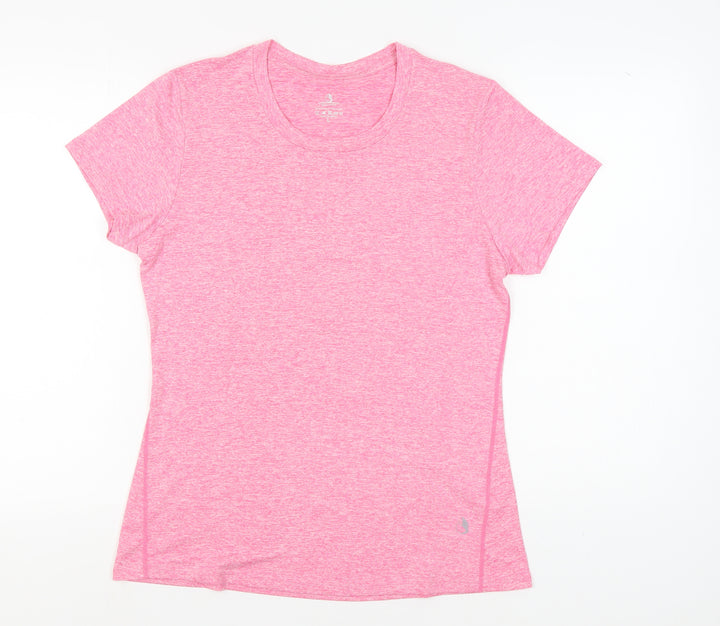 icyzone Women's Pink T-Shirt, L, Athletic Fit, Gym Ready
