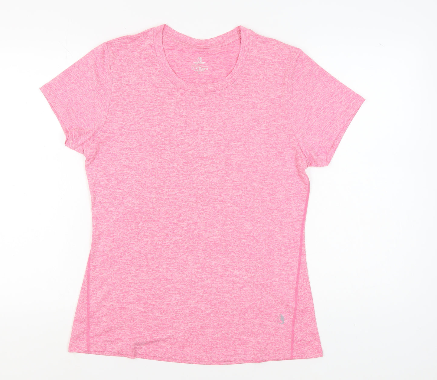 icyzone Women's Pink T-Shirt, L, Athletic Fit, Gym Ready
