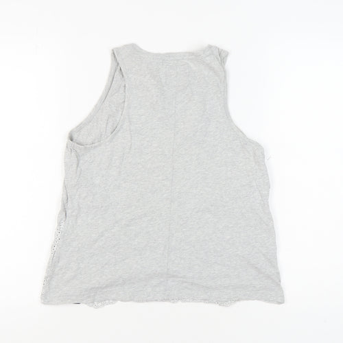 Superdry Women's Grey Cotton Tank Top UK 8
