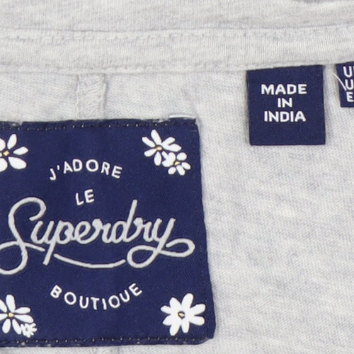 Superdry Women's Grey Cotton Tank Top UK 8