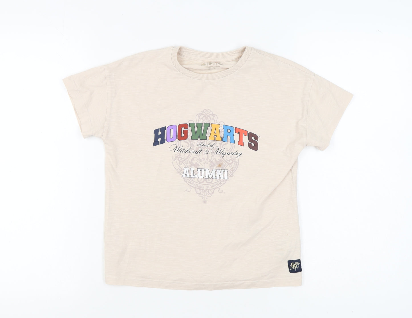 Marks and Spencer Girls Beige Harry Potter T-Shirt Size 10