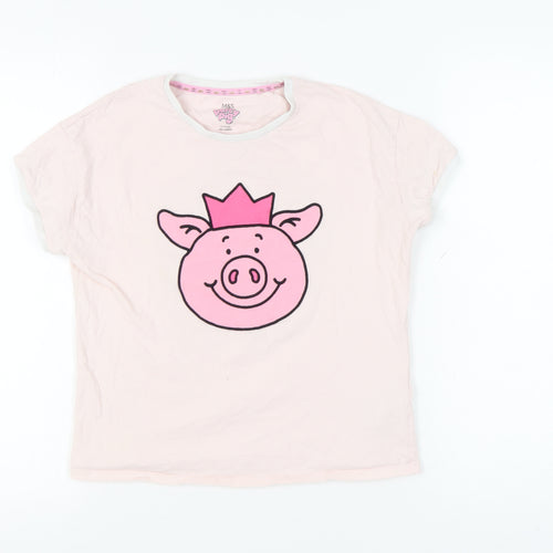 Marks and Spencer Percy Pig Girls Pink T-Shirt 11-12 Years