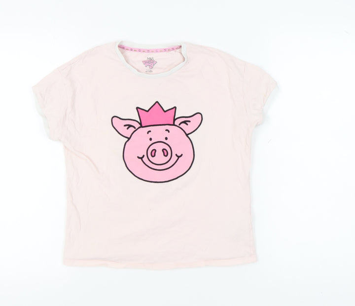 Marks and Spencer Percy Pig Girls Pink T-Shirt 11-12 Years
