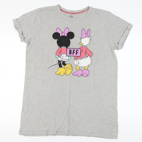 Disney Women’s Grey Cartoon T-Shirt Nightshirt M
