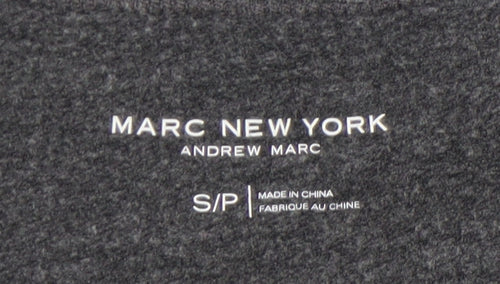 Marc New York Women's Grey Ruffle Knit Top - S