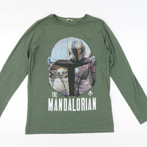 Marks and Spencer Teens Green Star Wars Long Sleeve T-Shirt