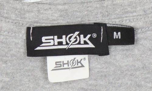 Shōk Men's Grey Anime Japan Graphic T-Shirt Medium