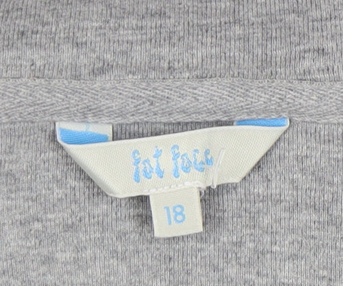 Fat Face Women's Grey Sleeveless Hoodie Size 18 Regular