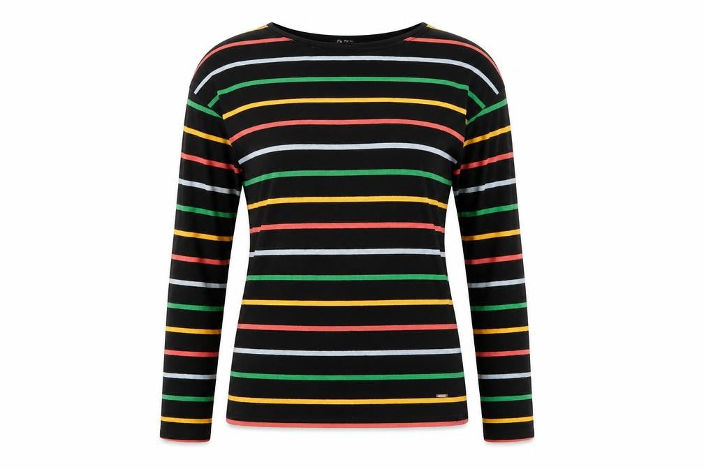 Front view of Pepe Jeans Women's Multicoloured XS Striped T-Shirt