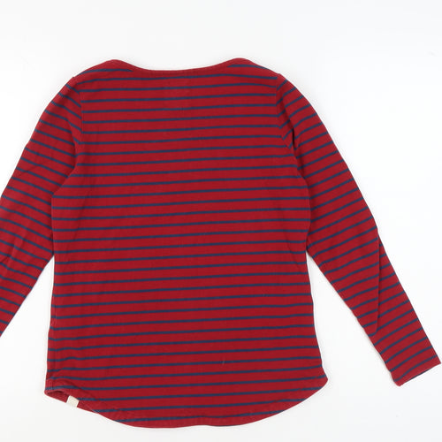Fat Face Women’s Red Striped Long Sleeve T-Shirt