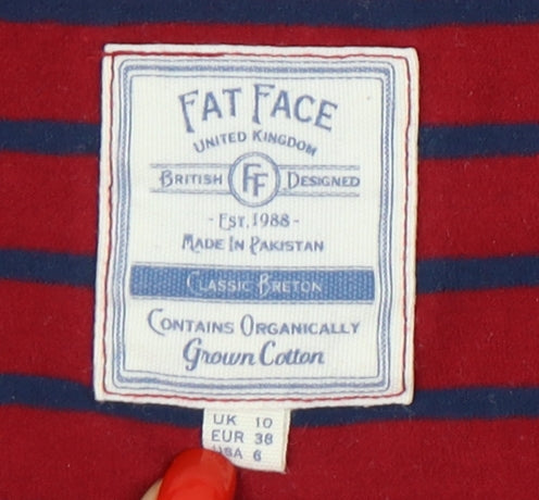 Fat Face Women’s Red Striped Long Sleeve T-Shirt