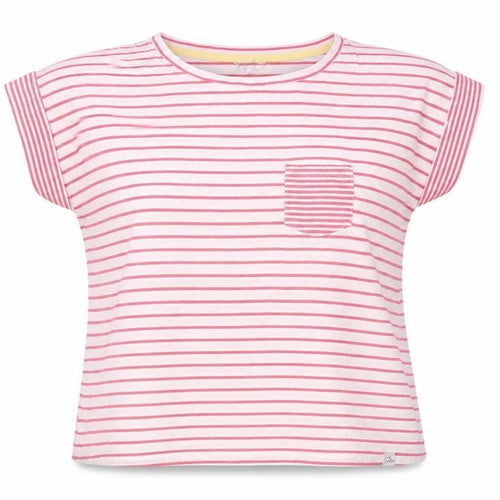 Lazy Jacks Women’s Pink Striped T-Shirt, Size 12