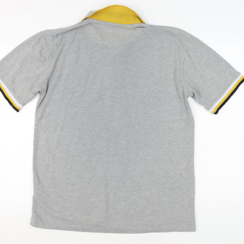 JCB Men's Grey Polo Shirt L Short Sleeve Casual Logo