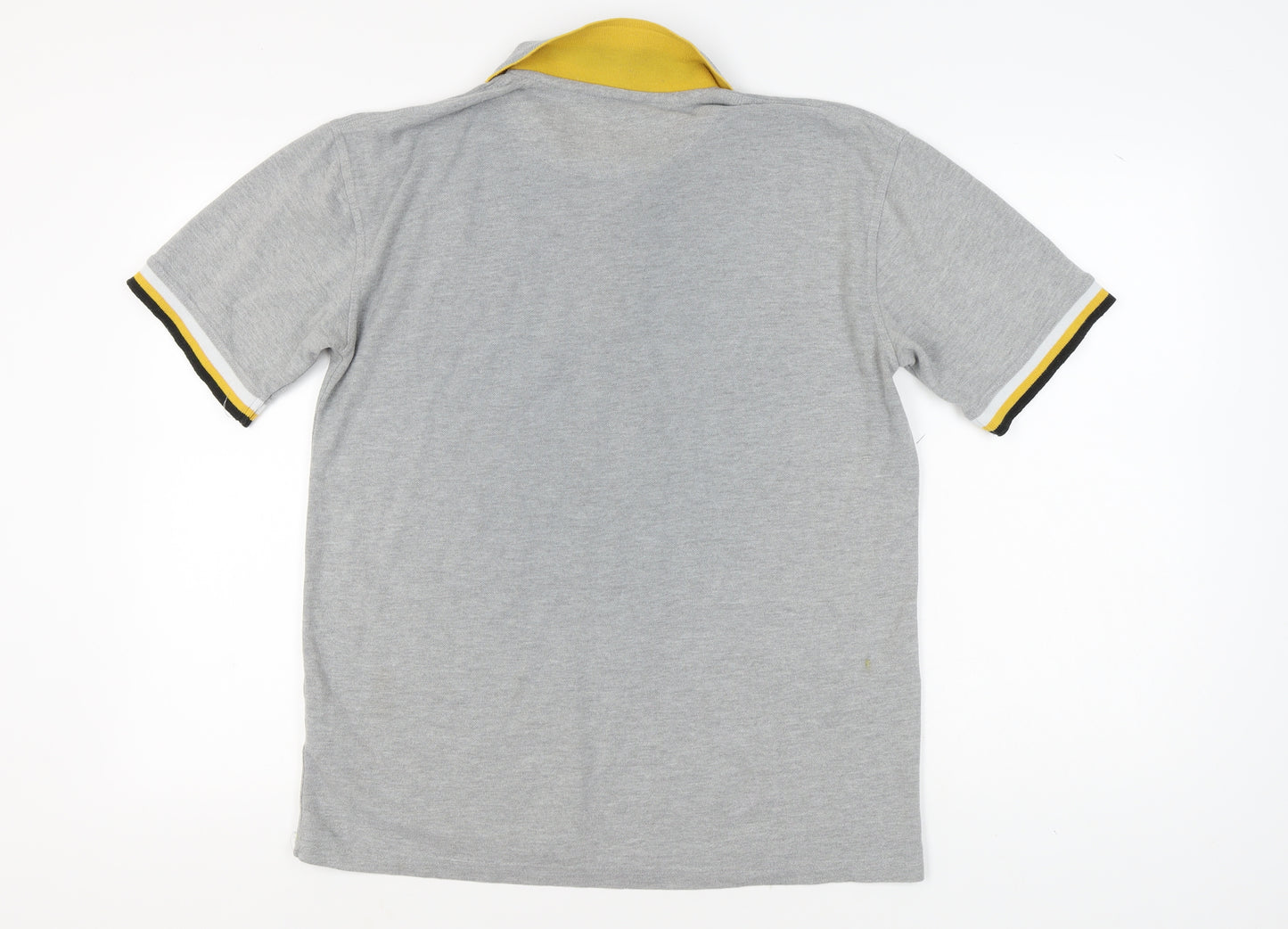 JCB Men's Grey Polo Shirt L Short Sleeve Casual Logo