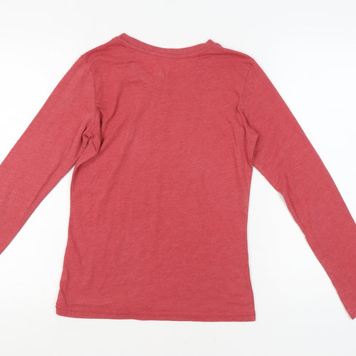 Saltrock Women's Red Embroidered Long Sleeve T-Shirt Size 8