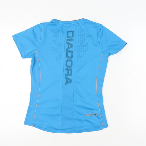 Diadora Women's Blue Athletic T-Shirt S