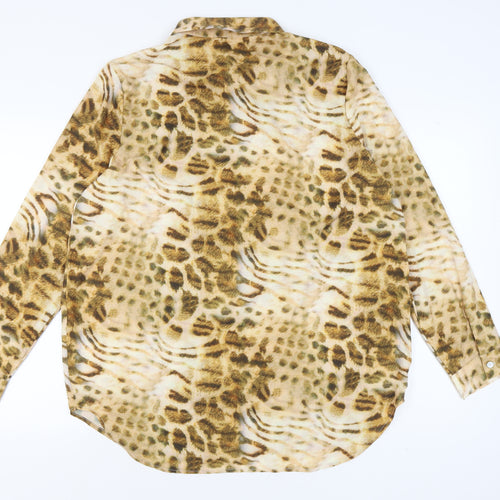 PrettyLittleThing Women's XL Animal Print Button-Up Shirt