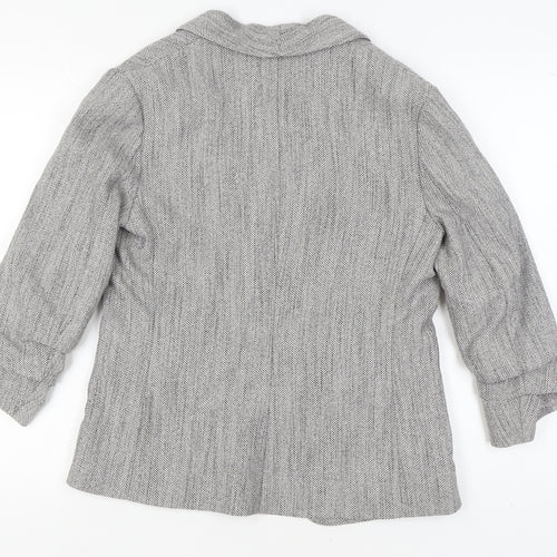 H&M Women's Grey Regular Suit Jacket - Size 12