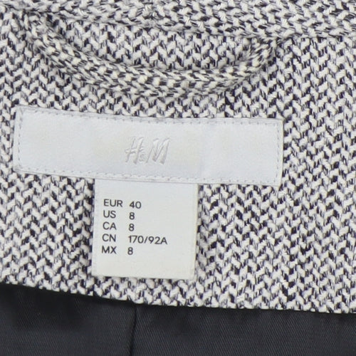H&M Women's Grey Regular Suit Jacket - Size 12