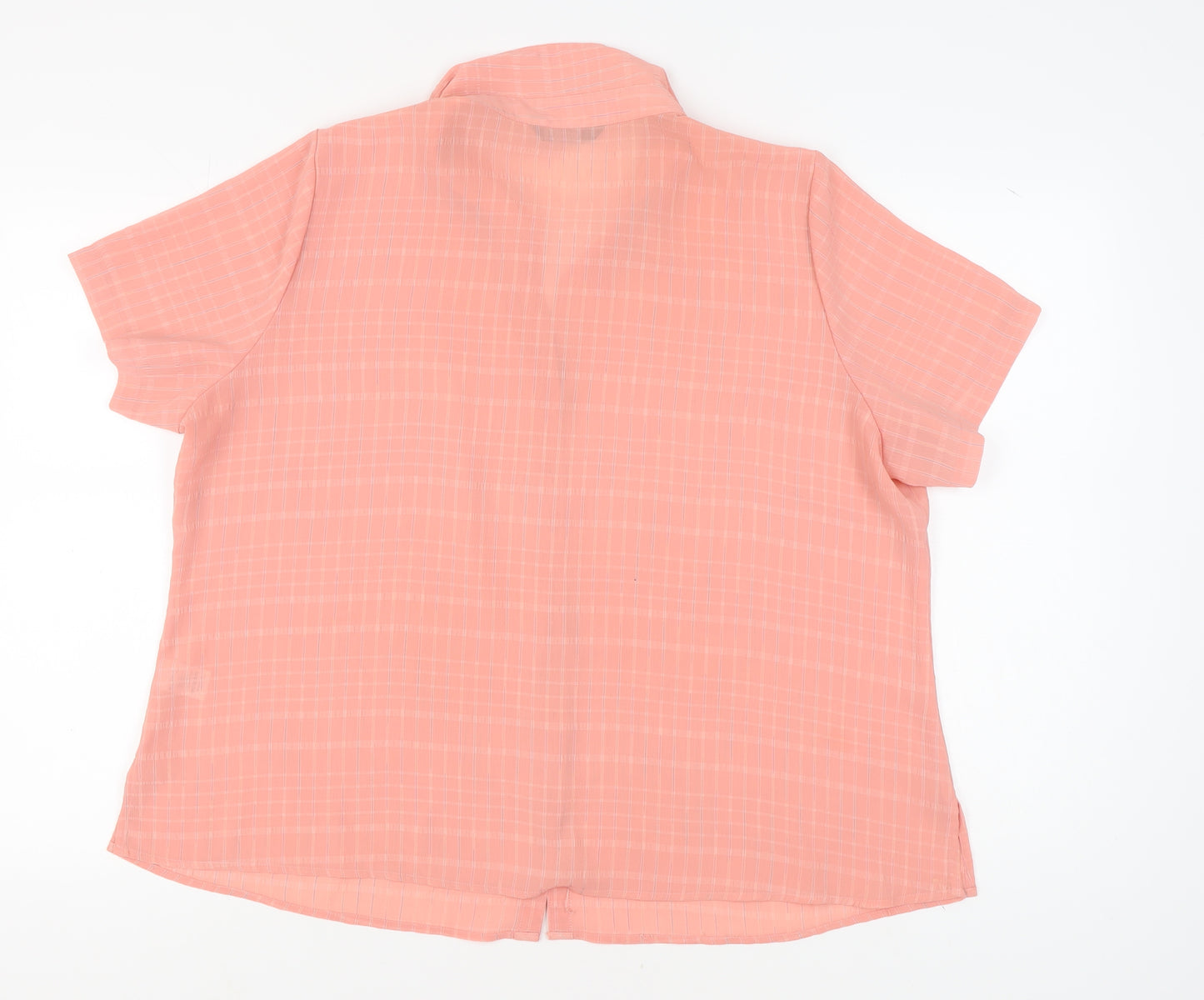 Bm Women's Pink Button-Up Shirt Size 22