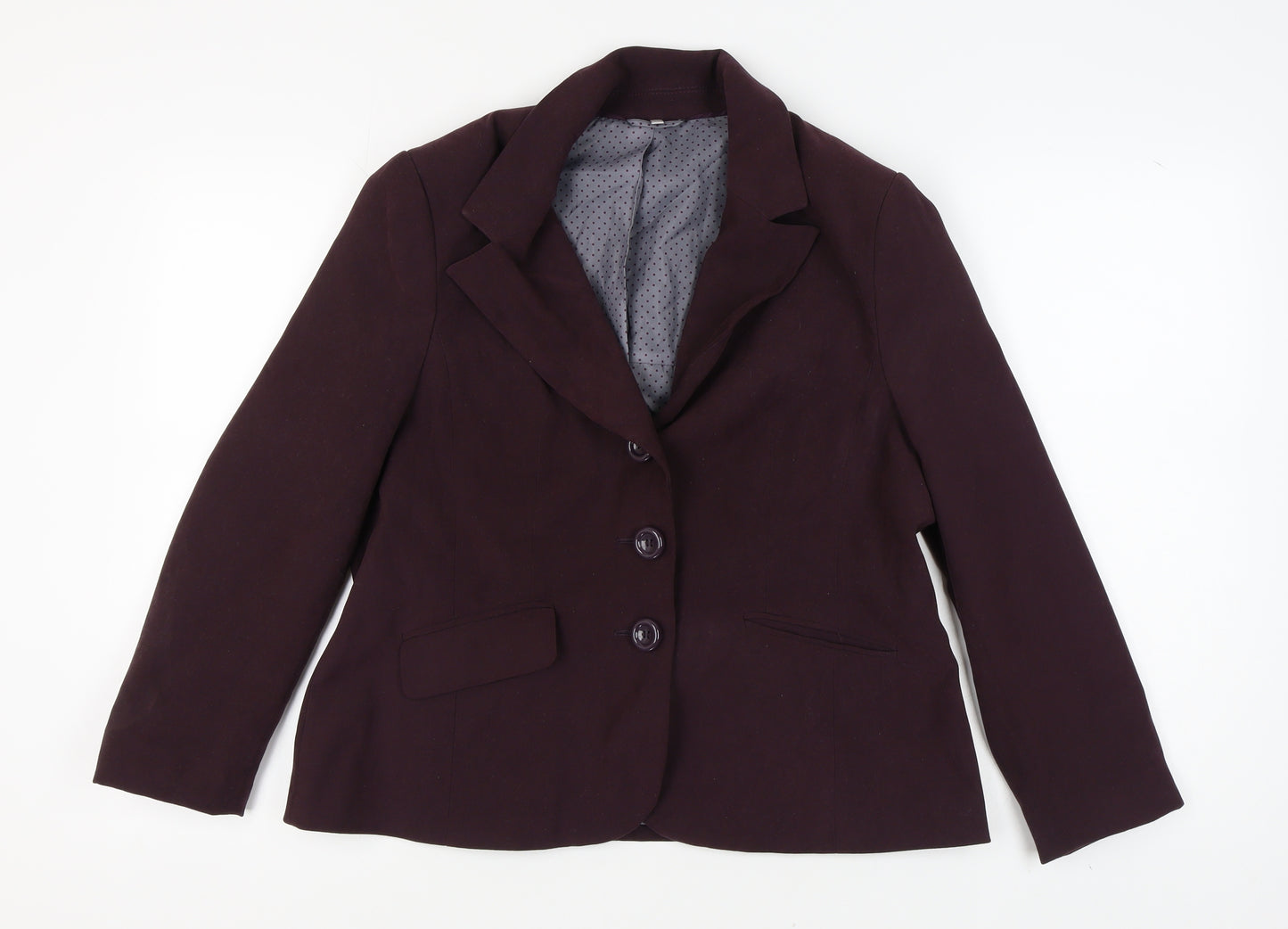 Isle Women's Purple Blazer Size 16 Regular Lined
