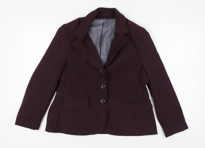 Isle Women's Purple Blazer Size 16 Regular Lined